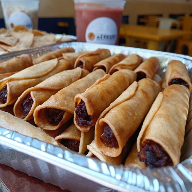 Savor the crisp and flavorful delight of our Taquitos Boxed Meal. Each box features a generous serving of our delicious, rolled tortilla delights, filled with your choice of savory fillings.