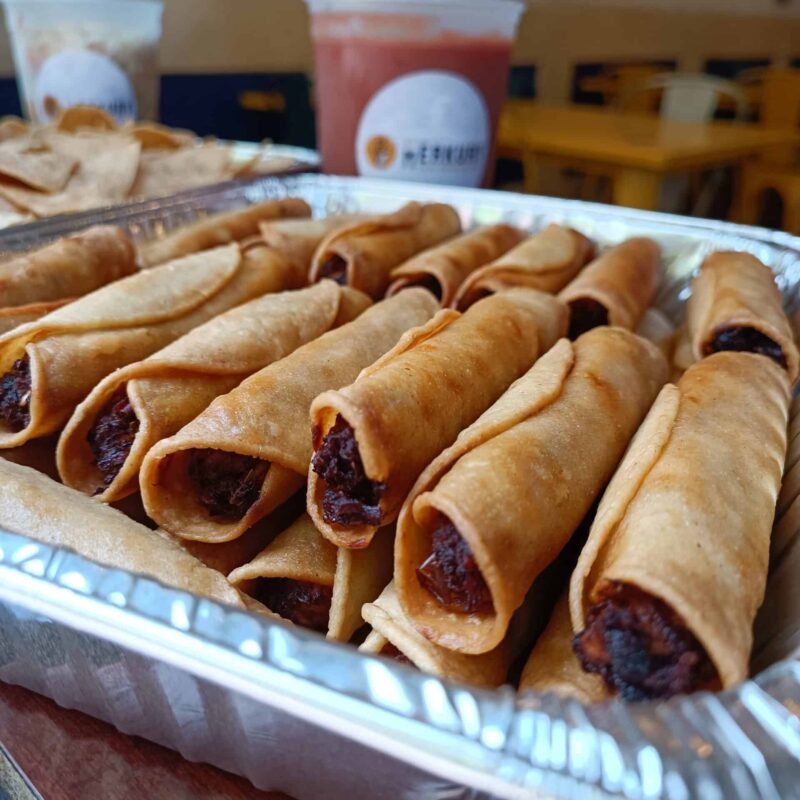 Savor the crisp and flavorful delight of our mini taquitos tray. A delicious, rolled tortilla delights, filled with your choice of savory fillings.